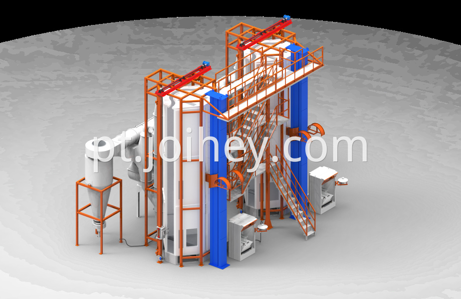 Aluminum profile powder coating booth